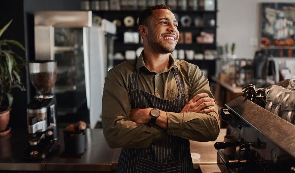 Worker at coffee shop