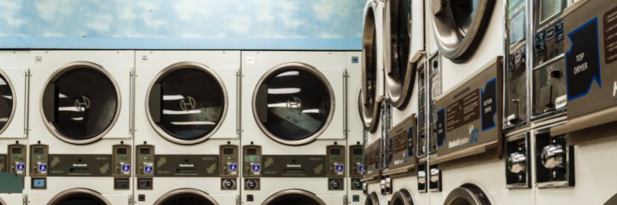Image of a wall of washer/dryers