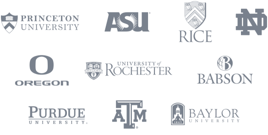 Compilation of various university logos