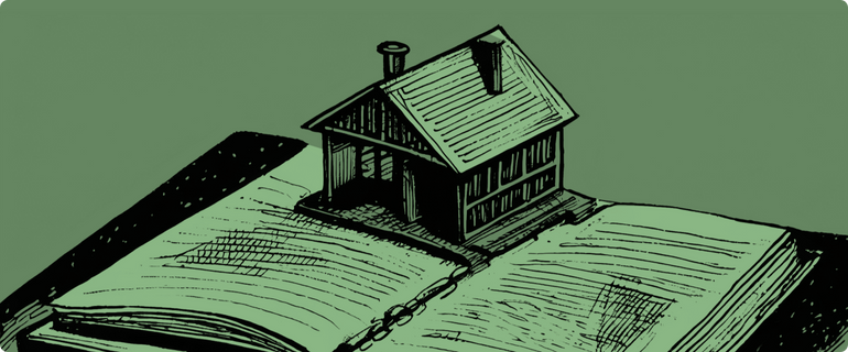 An illustration of a shop on top of a business ledger, representing a small business planning its growth. An illustration of a shop on top of a business ledger, representing a small business planning its growth.