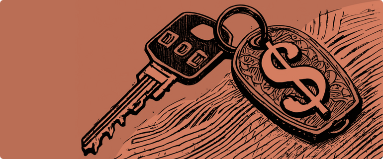 An image of a key on a keychain An image of a key on a keychain
